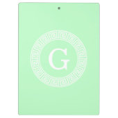 Initial-Monogramm für den kleinen weißen griechisc Klemmbrett (Rückseite)