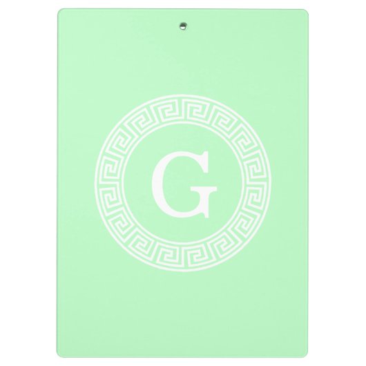 Initial-Monogramm für den kleinen weißen griechisc Klemmbrett (Rückseite)