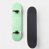Initial-Monogramm für den kleinen weißen griechisc Skateboard (Vorne)