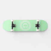 Initial-Monogramm für den kleinen weißen griechisc Skateboard (Horizontal)