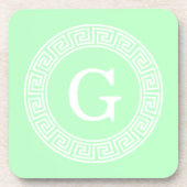 Initial-Monogramm für den kleinen weißen griechisc Untersetzer (Vorderseite)