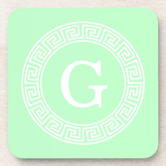 Initial-Monogramm für den kleinen weißen griechisc Untersetzer
