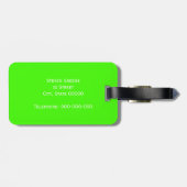 Initial-Monogramm für den Lime Green Wt griechisch Gepäckanhänger (Rückseite horizontal)
