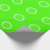 Initial-Monogramm für den Lime Green Wt griechisch Geschenkpapier (Ecke)