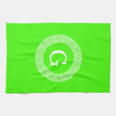 Initial-Monogramm für den Lime Green Wt griechisch Küchentuch (Horizontal)