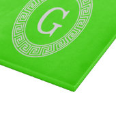 Initial-Monogramm für den Lime Green Wt griechisch Schneidebrett (Ecke)