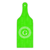 Initial-Monogramm für den Lime Green Wt griechisch Schneidebrett (Vorderseite)