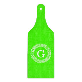 Initial-Monogramm für den Lime Green Wt griechisch Schneidebrett