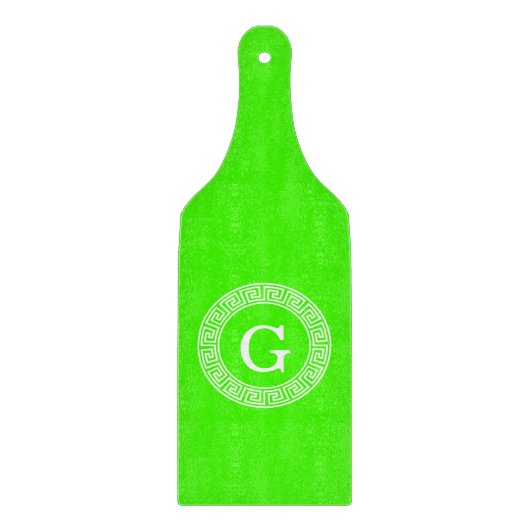 Initial-Monogramm für den Lime Green Wt griechisch Schneidebrett (Vorderseite)