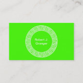 Initial-Monogramm für den Lime Green Wt griechisch Visitenkarte (Rückseite)