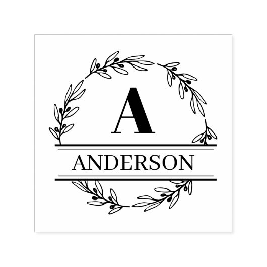 Initial Monogramm für den Namen einer benutzerdefi Permastempel (Design)