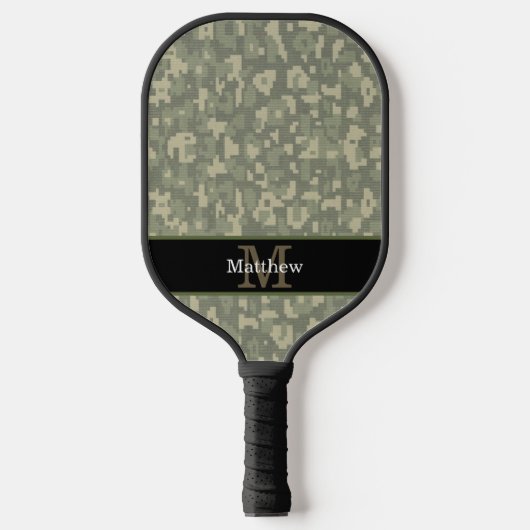 Initial Monogramm für die digitale Camouflage des Pickleball Schläger (Vorderseite)
