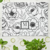 Initial-Monogramm für ein elegantes Muster Geschirrtuch (Gefaltet)