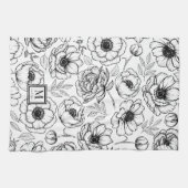 Initial-Monogramm für ein elegantes Muster Geschirrtuch (Horizontal)