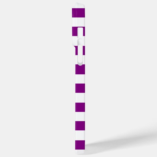 Initial-Monogramm für lila Violette und weiße Stre Case-Mate iPhone Hülle (Rückseite / Links)