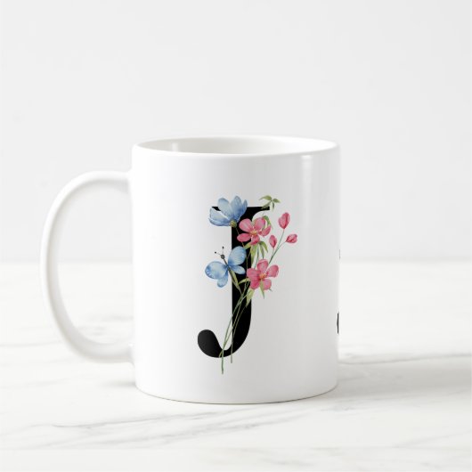 Initial-Monogramm-J-Tasse Kaffeetasse (Links)