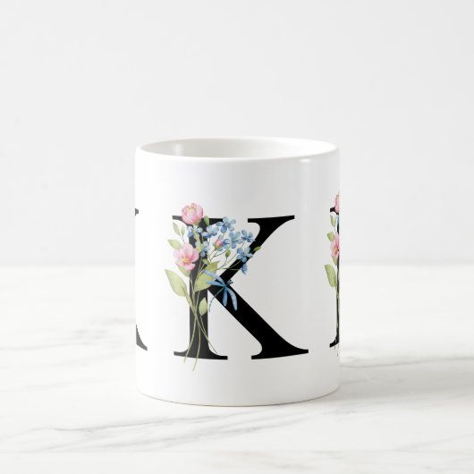 Initial-Monogramm-K-Tasse Kaffeetasse (Mittel)