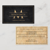 Initial Monogramm Name korporativ, Führungskraft Visitenkarte (Vorne/Hinten)