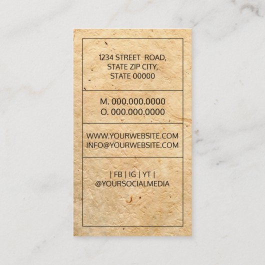 Initial Monogramm Name korporativ, Führungskraft Visitenkarte (Rückseite)