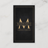 Initial Monogramm Name korporativ, Führungskraft Visitenkarte (Vorderseite)