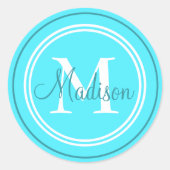 Initial-Monogramm/Name-Umschlag Aufkleber der Prep (Vorderseite)