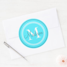 Initial-Monogramm/Name-Umschlag Aufkleber der Prep