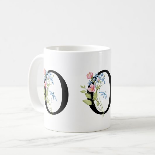 Initial-Monogramm-O-Tasse Kaffeetasse (Vorderseite Links)