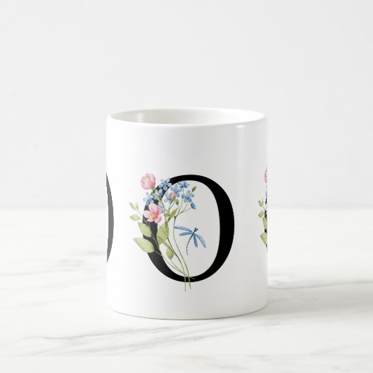 Initial-Monogramm-O-Tasse Kaffeetasse (Mittel)