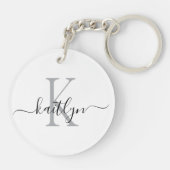 Initial Monogramm Schlüsselanhänger (Rückseite)