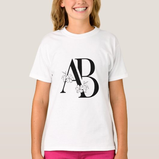 Initial-Monogramm T-Shirt (Vorderseite)