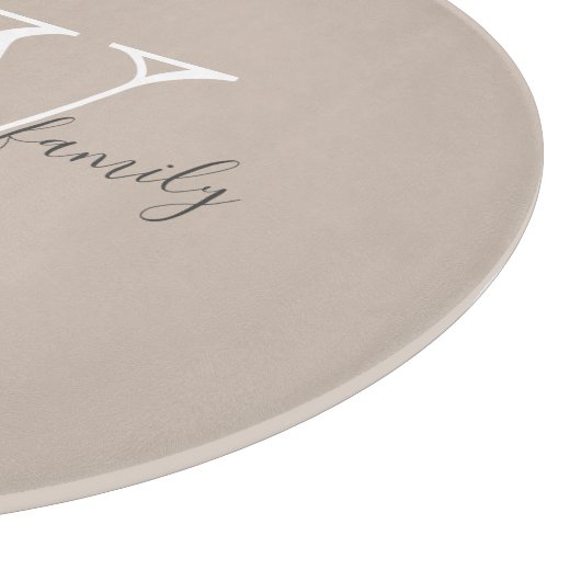 Initial-Monogramm und Name Cool Chic Schneidebrett (Ecke)