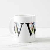 Initial-Monogramm-W-Tasse Kaffeetasse (Vorderseite Links)