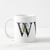 Initial-Monogramm-W-Tasse Kaffeetasse (Links)