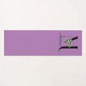 Initial Monogramm Wildblume Lavendel Yoga Mat Yogamatte (Vorderseite (Horizontal))