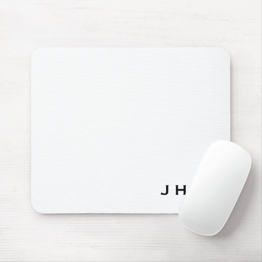 Initial-Mouse-Pad für berufliche weiße Monogramme Mousepad (Mit Mouse)