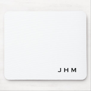 Initial-Mouse-Pad für berufliche weiße Monogramme Mousepad