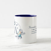 Initial Mystic Floral Monogram - Letter K Zweifarbige Tasse (Mittel)