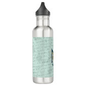 Initial N extravagant florale Monogramm Edelstahlflasche (Links)