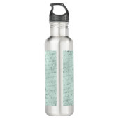 Initial N extravagant florale Monogramm Edelstahlflasche (Rückseite)