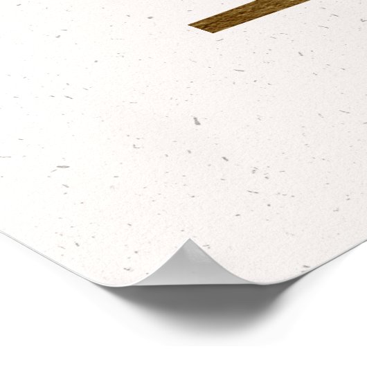 Initial N Golden and Blue Floral Monogram Poster (Ecke)