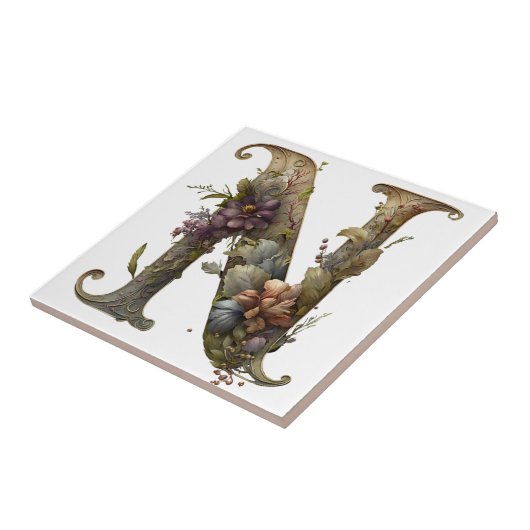 Initial N Letter Keramik Tile Fliese (Seite)