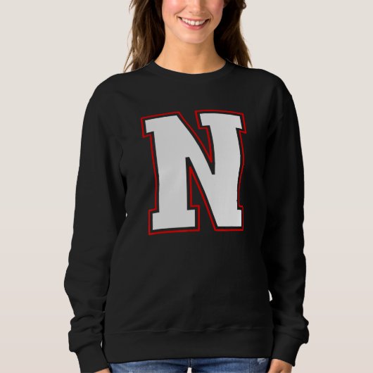 Initial N Monogram N Letter N Capital Alphabet Sweatshirt (Vorderseite)