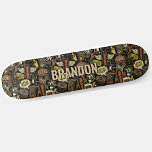 Initial Name hinzufügen, Gym Life Collage Brown Skateboard<br><div class="desc">Fügen Sie einen beliebigen Namen oder Initialen,  die Sie auf diesem tollen Design gewollt - In meinem Shop finden Sie viele personalisierte Skateboarddesigns und Skateboard T - Shirt,  Hoodies,  Backpacks,  Blankets und mehr.</div>