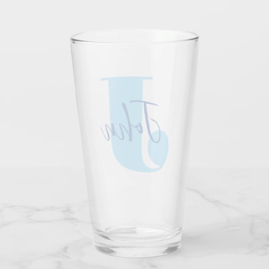 Initial + Name Personalisiert - Einfach anpassen - Glas (Rückseite)