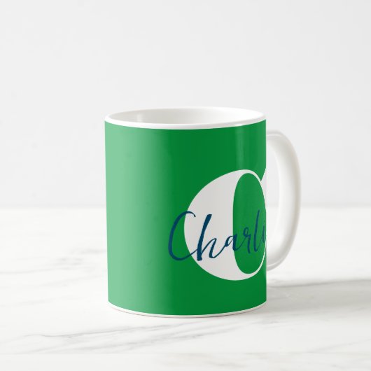 Initial + Name Personalisiert - Einfach anpassen - Kaffeetasse (VorderseiteRechts)
