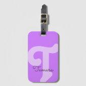 Initial Neon Purple, Monogramm, hell Gepäckanhänger (Vorderseite Vertikal)