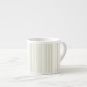 Initial Neutral Dusty Blue Stripe Rustic Farmhouse Espressotasse (Vorderseite Rechts)
