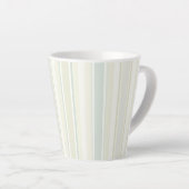Initial Neutral Dusty Blue Stripe Rustic Farmhouse Milchtasse (Rechte Ecke)