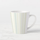 Initial Neutral Dusty Blue Stripe Rustic Farmhouse Milchtasse (Rechts)