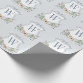 Initial Nutcracker-Wappen-Geschenk für die Aquarel Geschenkpapier (Ecke)